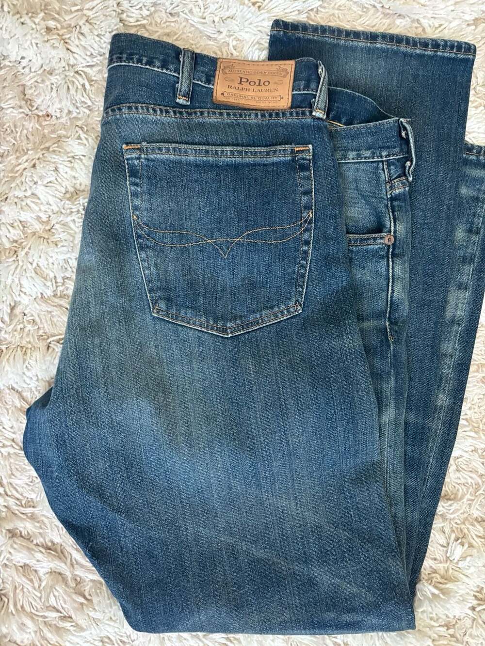 Polo Ralph Lauren Jeans Blue Denim Distressed
